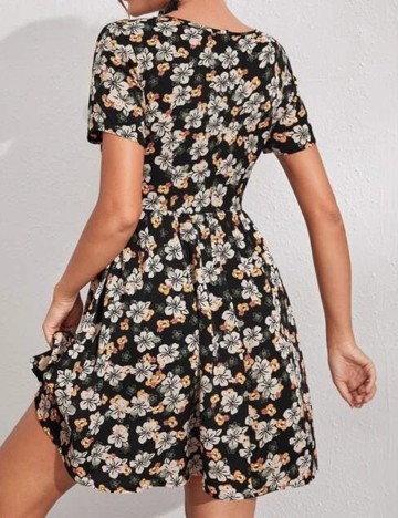 Rochie scurta SHEIN, floral, L