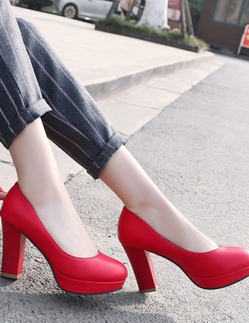 Pantofi SHEIN, rosu, 37