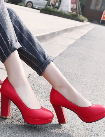 Pantofi SHEIN, rosu, 37