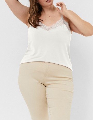 Maiou Vero Moda Curve, alb, L-48/50