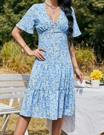 Rochie medie SHEIN, albastru, M