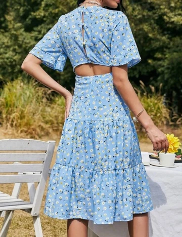 Rochie medie SHEIN, albastru, M