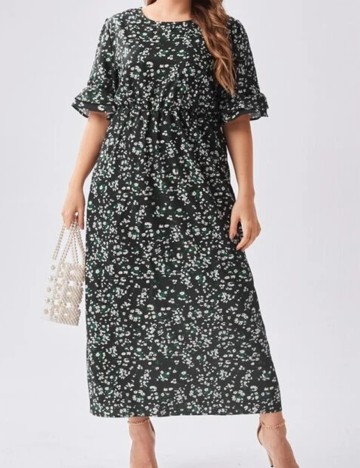 Rochie lunga SHEIN CURVE, negru, 3XL