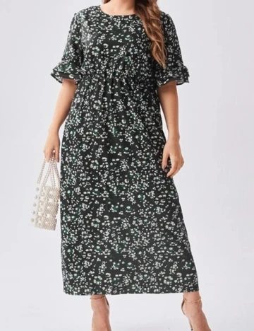 Rochie lunga SHEIN CURVE, negru, 3XL Negru