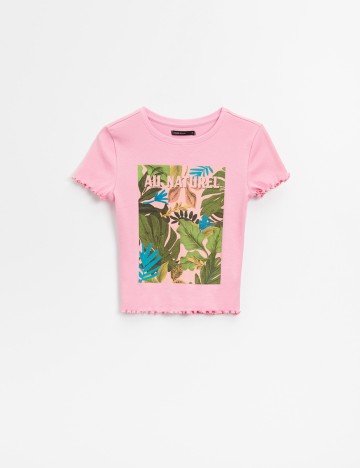 Tricou House Brand, roz, S