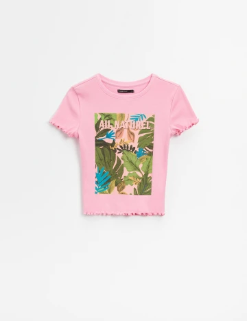 Tricou House Brand, roz, S