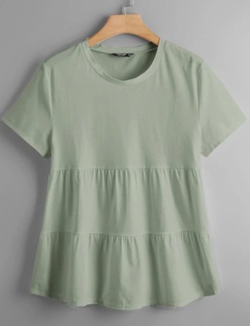 Tricou SHEIN CURVE, verde, 4XL