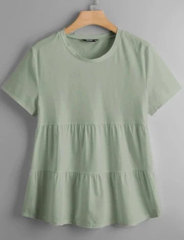 Tricou SHEIN CURVE, verde, 4XL