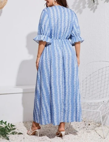 Rochie Lunga SHEIN CURVE, bleu, 0 XL