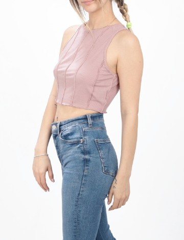 Top SHEIN, roz pudra, S