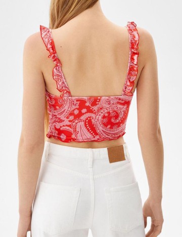 Top Bershka, rosu, XS