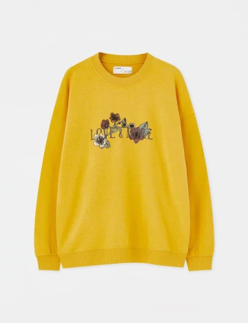Bluza Pull&Bear, galben, L
