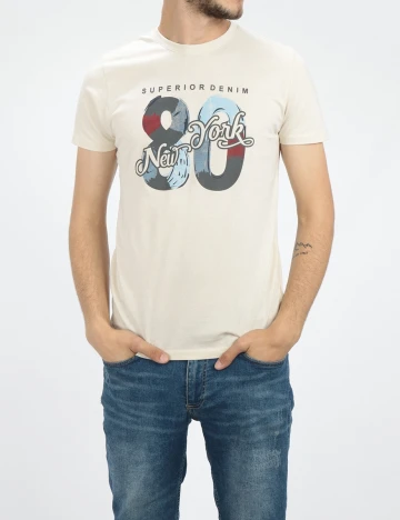 Tricou Milano Bulls, bej, S