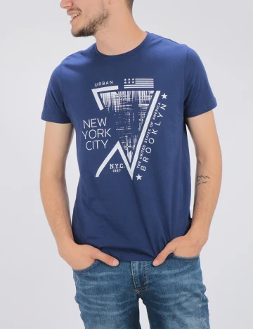 Tricou Milano Bulls, albastru, S Albastru