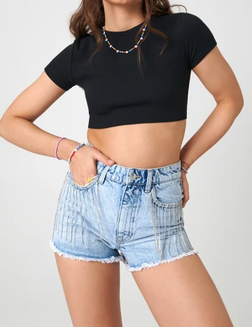 Pantaloni scurti Sinsay, albastru, 34 Albastru