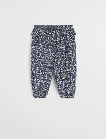 Pantaloni Mango Kids, bleumarin, 1-3 LUNI