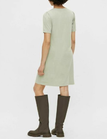 Rochie scurta Pieces, verde deschis, S