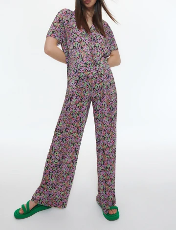 Pantaloni Reserved, floral, S
