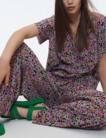 Pantaloni Reserved, floral, S