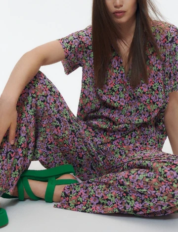 Pantaloni Reserved, floral, S