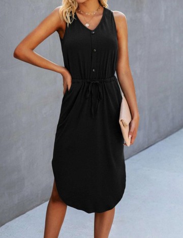 Rochie Medie SHEIN, negru, S