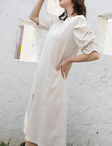 Rochie medie SHEIN, crem, XS Crem