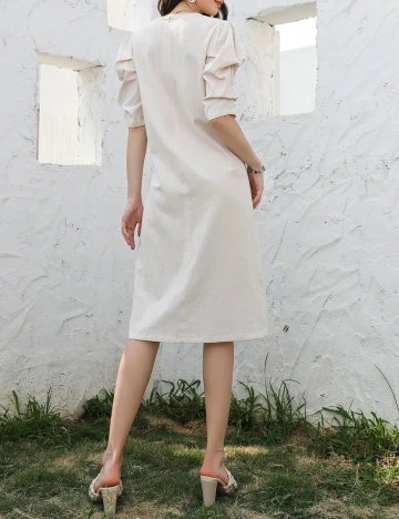 Rochie medie SHEIN, crem, XS Crem