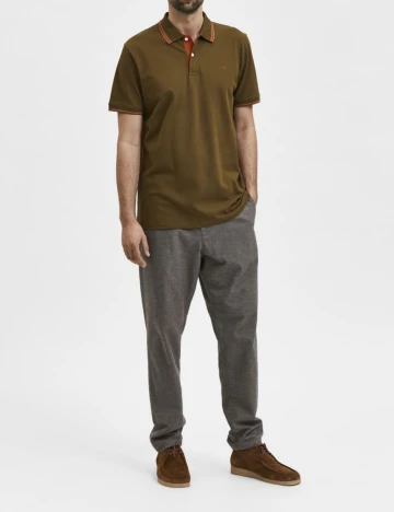 Tricou Selected, kaki, L