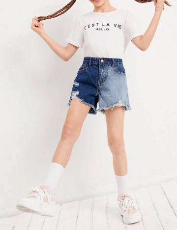 Pantaloni scurti Shein Kids, albastru, 5-6 ANI