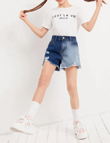 Pantaloni scurti Shein Kids, albastru, 5-6 ANI