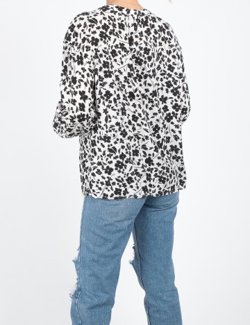 Bluza Reserved, alb-negru, 36