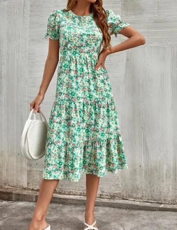 Rochie medie SHEIN, verde, M Verde