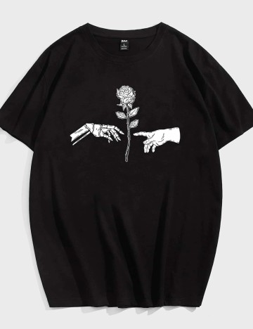 Tricou Romwe, negru, M