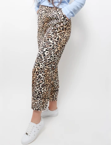 Pantaloni Stradivarius, animal print, L