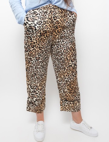 Pantaloni Stradivarius, animal print, L