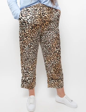 Pantaloni Stradivarius, animal print, L