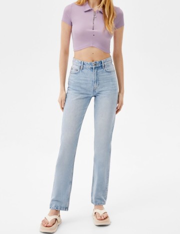 Top Bershka, mov, S