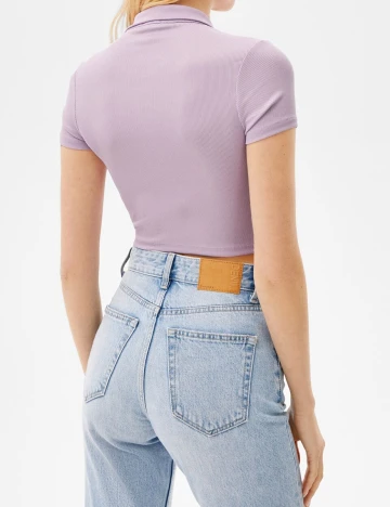 Top Bershka, mov, S