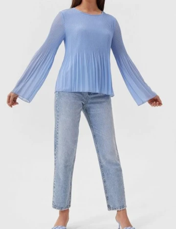 Bluza Stradivarius, albastru, M