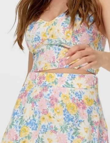 Top Stradivarius, floral, M