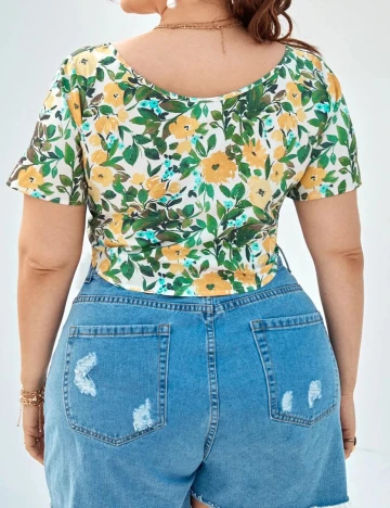 Top SHEIN CURVE, floral, 0 XL
