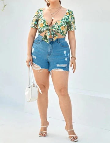 Top SHEIN CURVE, floral, 0 XL