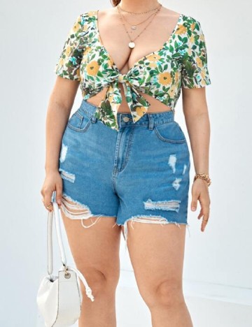 Top SHEIN CURVE, floral, 0 XL