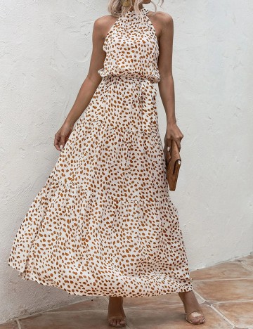 Rochie lunga SHEIN, crem, S