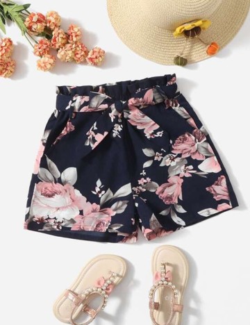 Pantaloni scurti Shein Kids, bleumarin, 10 ANI