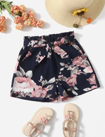 Pantaloni scurti Shein Kids, bleumarin, 10 ANI