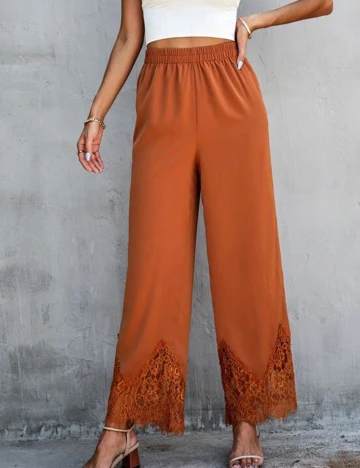 Pantaloni SHEIN, maro, XS