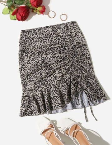 Fusta SHEIN, animal print, XS