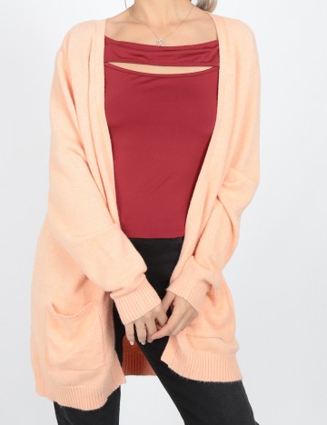 Cardigan Only, roz piersica, L