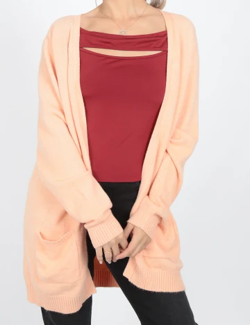 Cardigan Only, roz piersica, L
